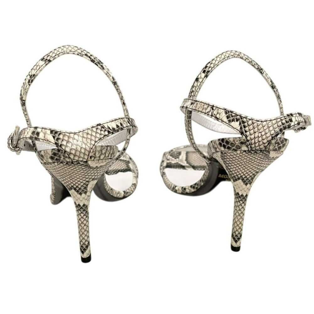 Moschino Snakeskin Pattern Heels - Black and White - Picture 4 of 8